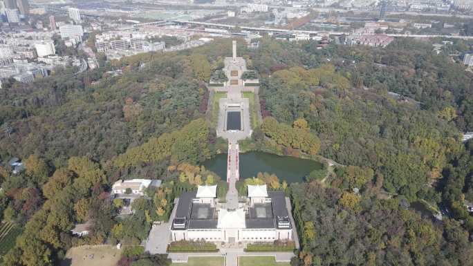 航拍南京雨花台烈士陵园