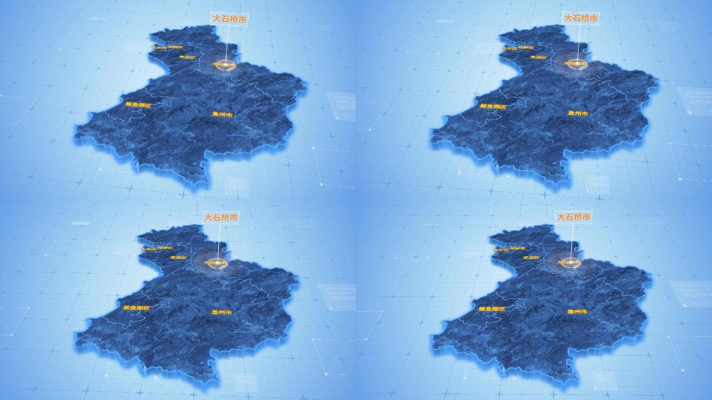 营口市大石桥市三维科技地图