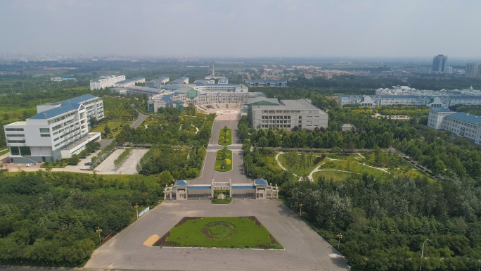 潍坊医学院新校区浮烟山航拍