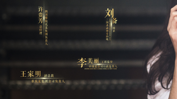 原创4K人名字幕条介绍模版2