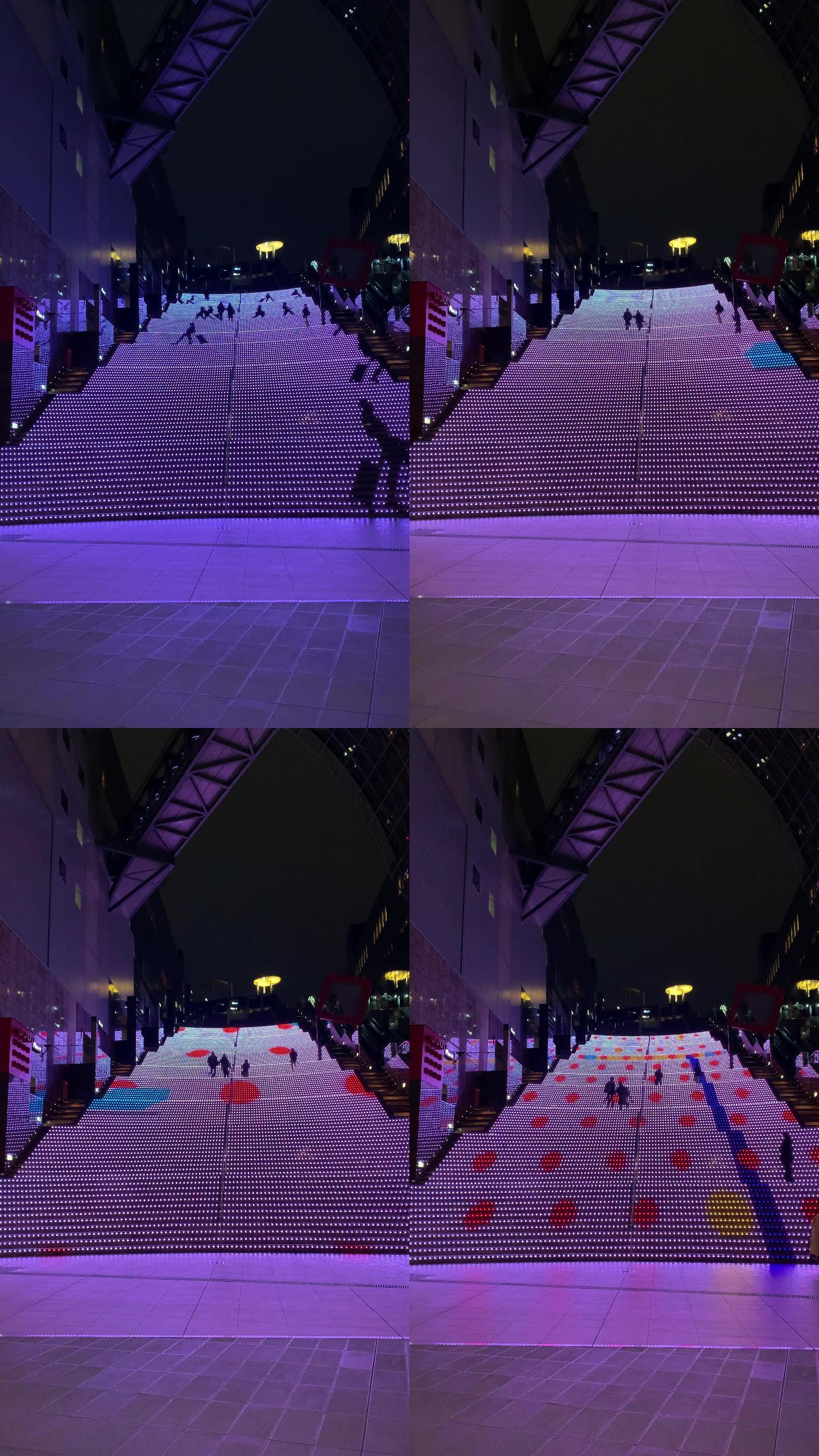 日本京都夜景LED楼梯屏幕日本商场京都站