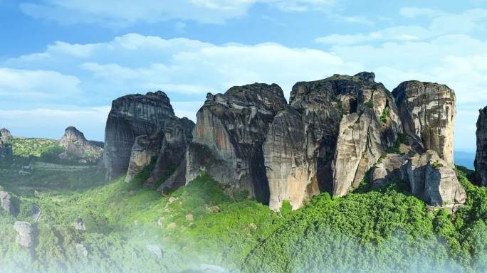 4K山背景 舞台背景 餐厅背景 酒吧