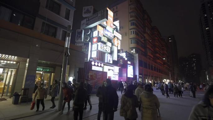 青云路夜市，小吃城延时摄影，夜市开张