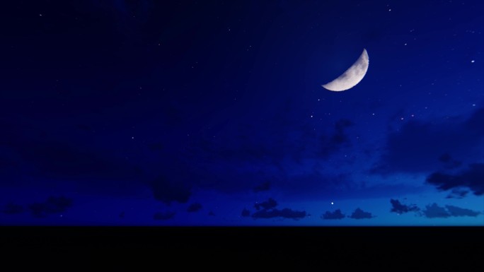 唯美夜晚月亮天空2