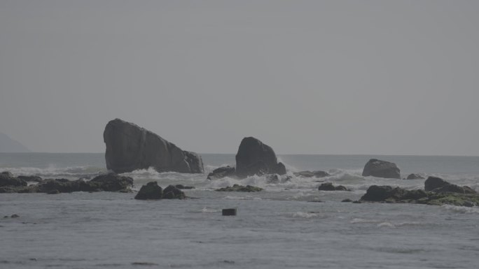 海浪 岩石 礁石 浪花空境合集