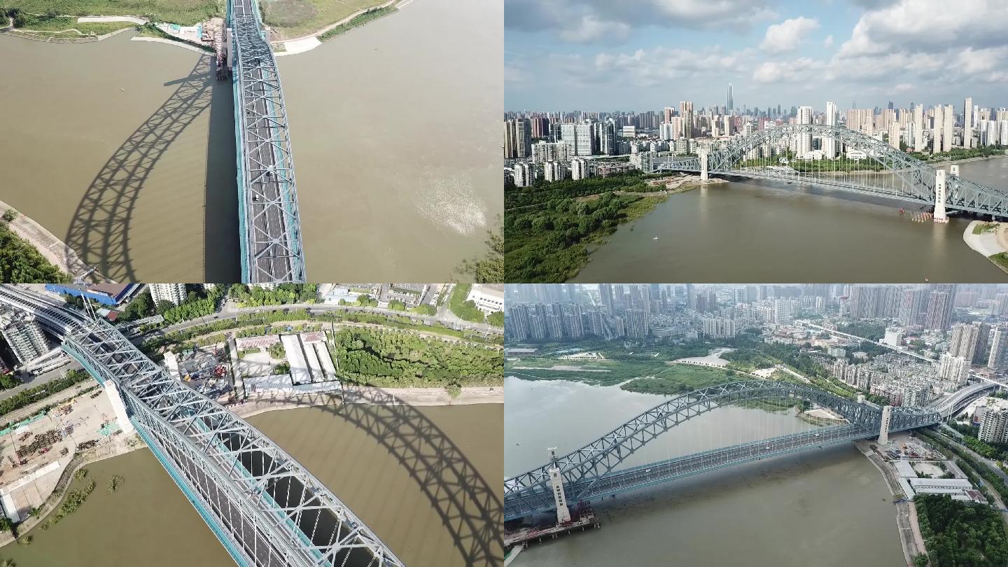 汉江湾桥，武汉江汉七桥航拍
