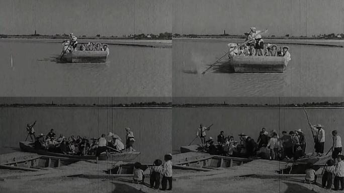 50年代京杭运河摆渡