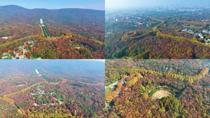 南京紫金山中山陵音乐台秋色