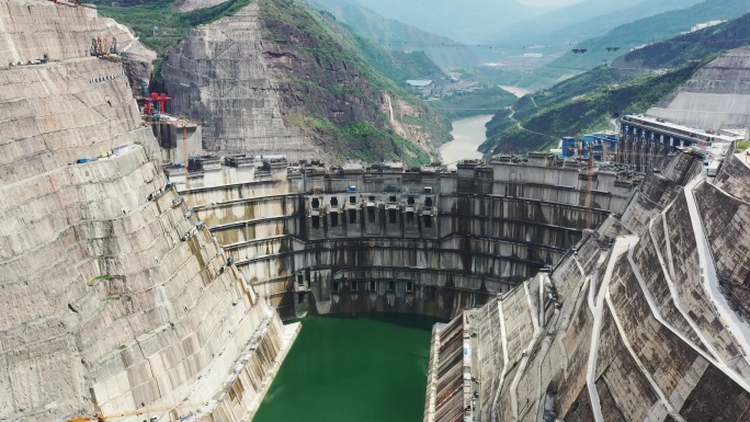 A51 白鹤滩水电站大坝近景