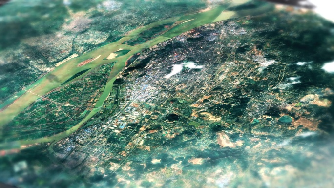 4K马鞍山市主城区地图视频动画素材