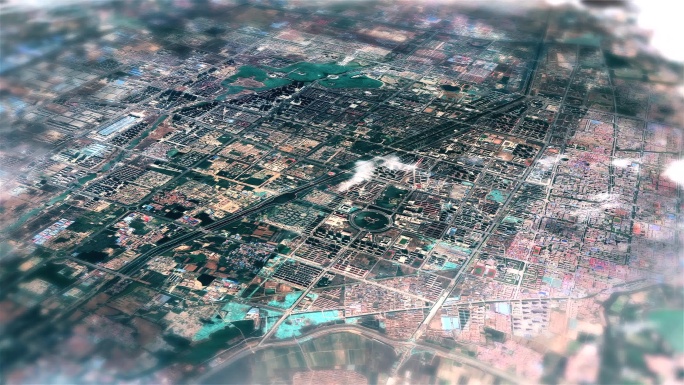 4K滨州市主城区地图视频动画素材