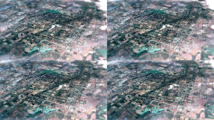 4K滨州市主城区地图视频动画素材