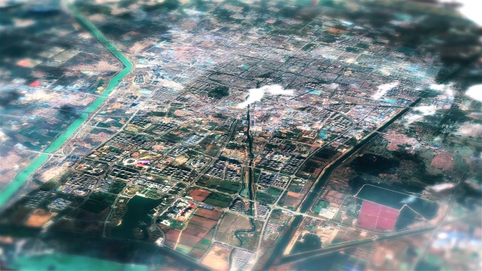 4K济宁市主城区地图视频动画素材