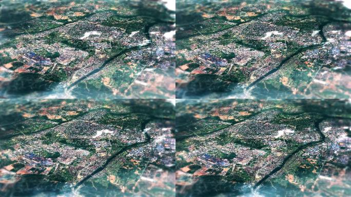 4K衡州主城区地图视频动画素材