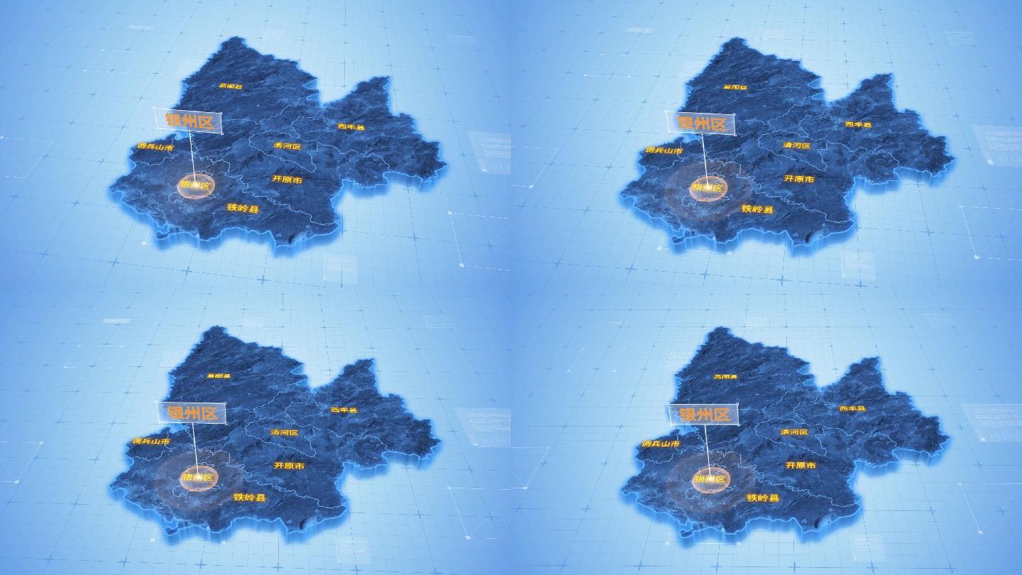 铁岭市银州区三维科技地图