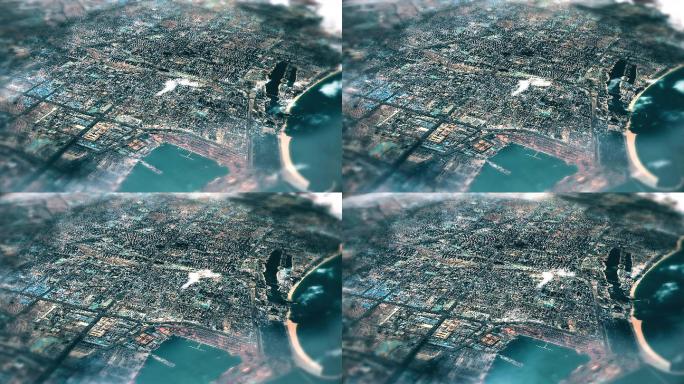 4K日照市主城区地图视频动画素材
