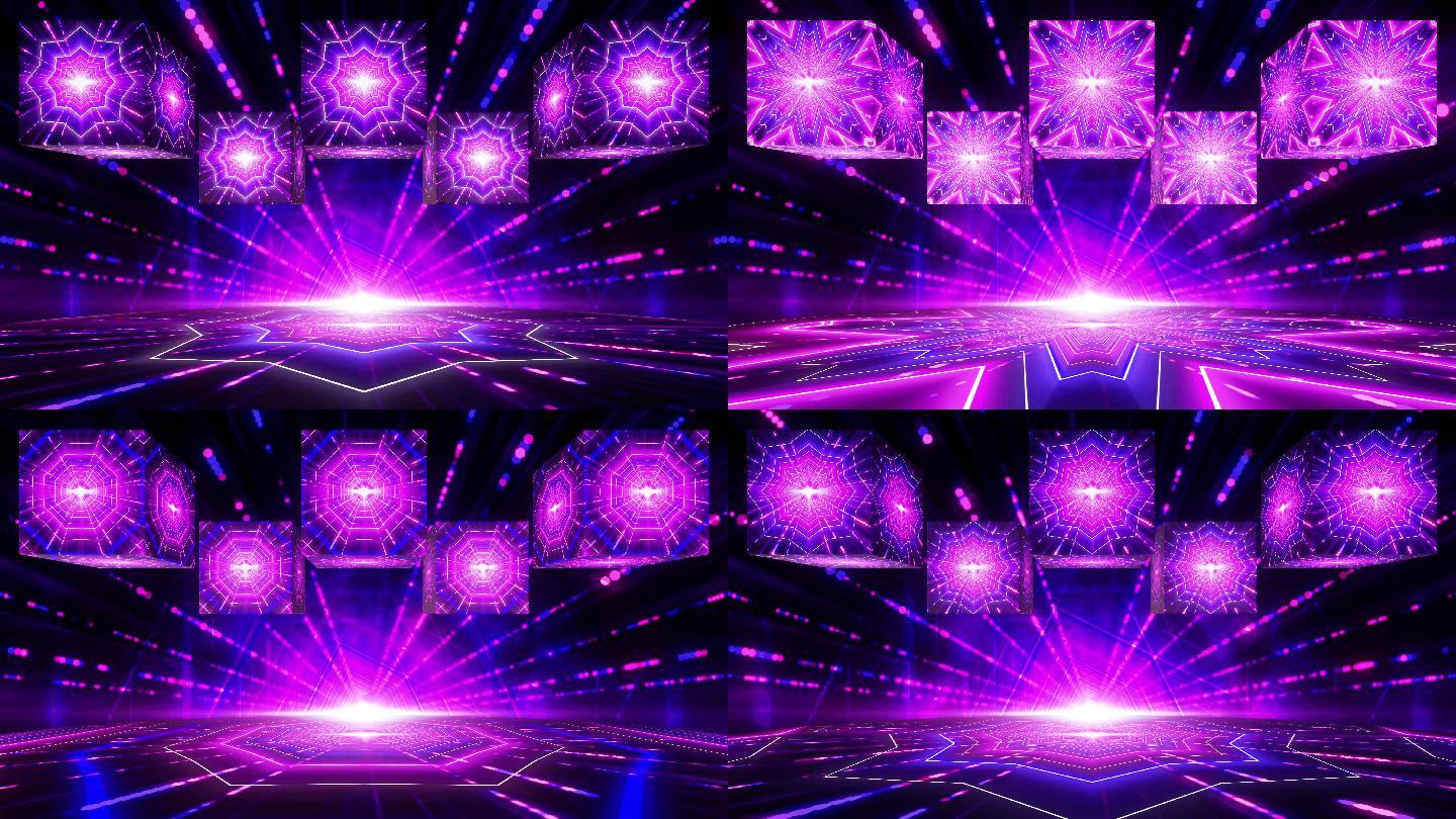 炫彩舞台格子动感闪烁模特灯光秀视频背景