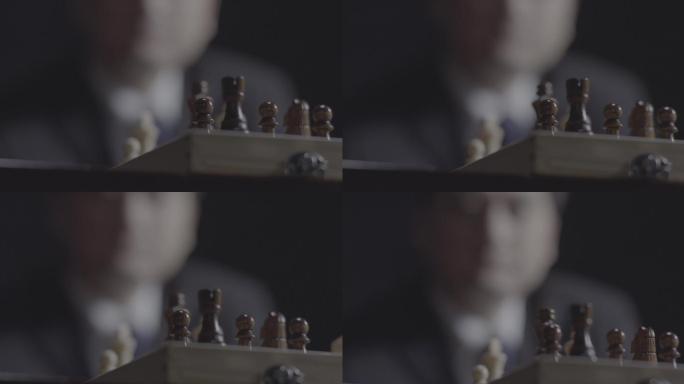 下棋 模糊 光影 博弈 黑白 原创 4k