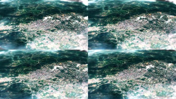 4K莆田市主城区地图视频动画素材