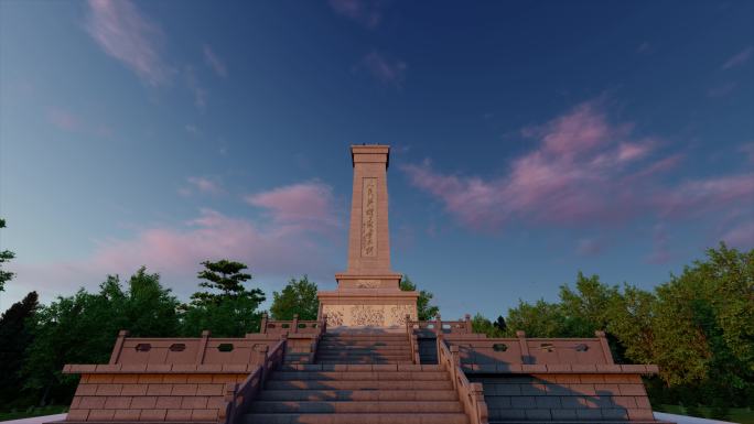 晨光中的人民英雄纪念碑延时摄影4k高清