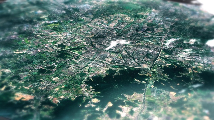 4K绍兴主城区地图视频动画素材