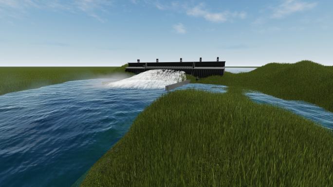 4k三峡大坝水力发电绿色能源碳中和