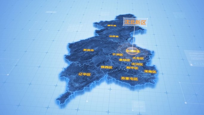 沈阳沈北新区三维科技地图