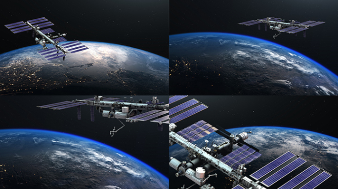 国际空间站蓝色地球探索宇宙太空任务大气层