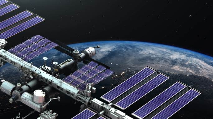 国际空间站蓝色地球探索宇宙太空任务大气层