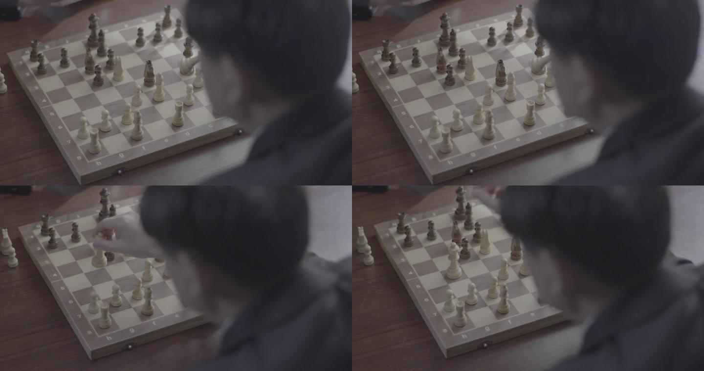 国际象棋 光影 博弈 黑白 原创 4k