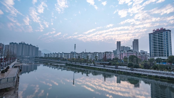 芦溪袁河风光延时