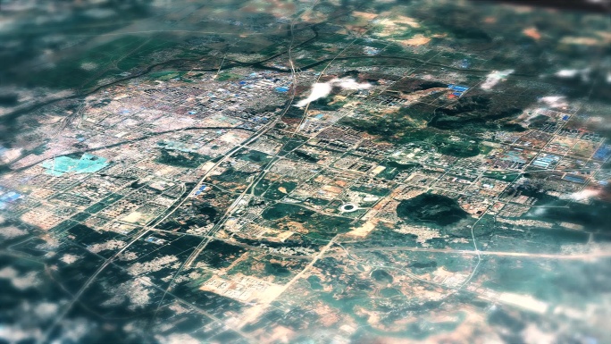 4K枣庄市主城区地图视频动画素材