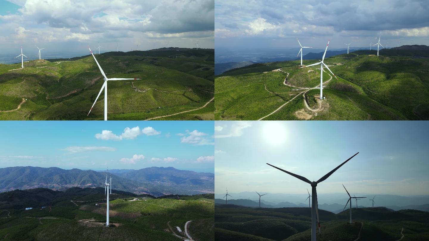 风力发电航拍新能源4K
