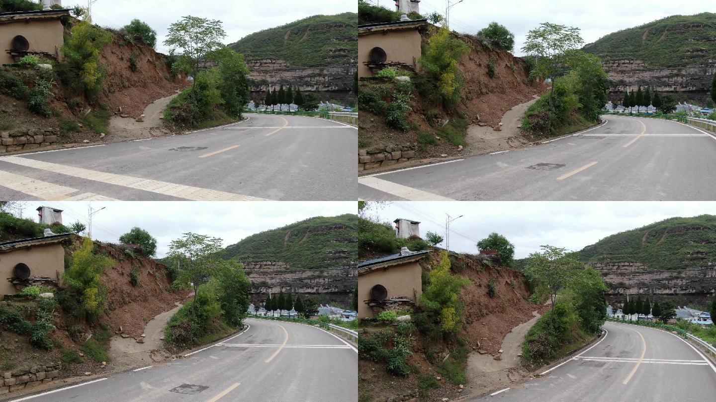 航拍 4K 山路 河流 河水 山脉