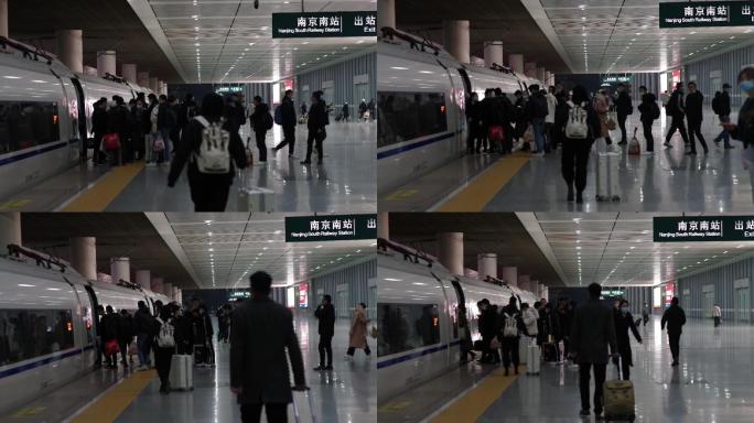 疫情期间的南京南高铁火车站