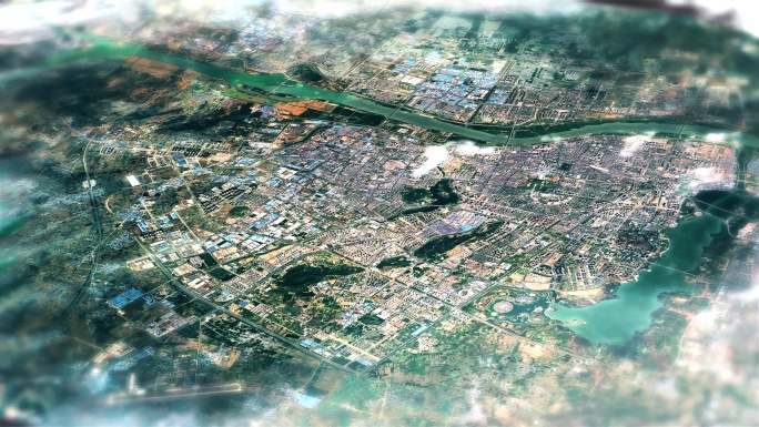 4K蚌埠主城区地图视频动画素材