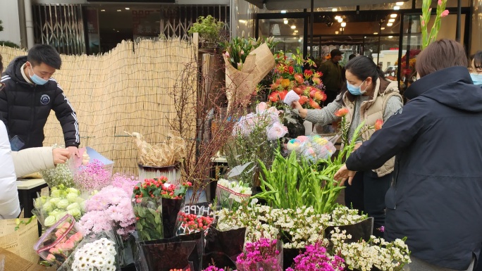 花鸟市场买花