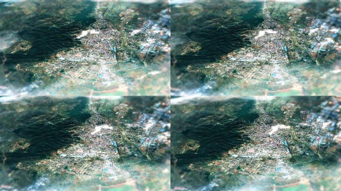 4K滁州市主城区地图视频动画素材