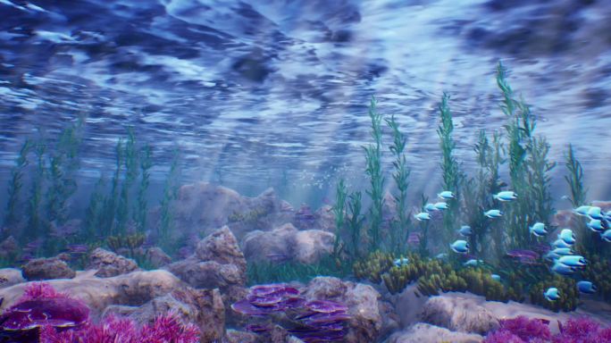 海底世界背景超宽屏4K
