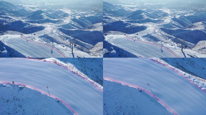 新疆滑雪场航拍