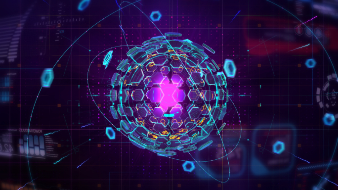 赛博朋克元宇宙科技能量球游戏加载视频素材