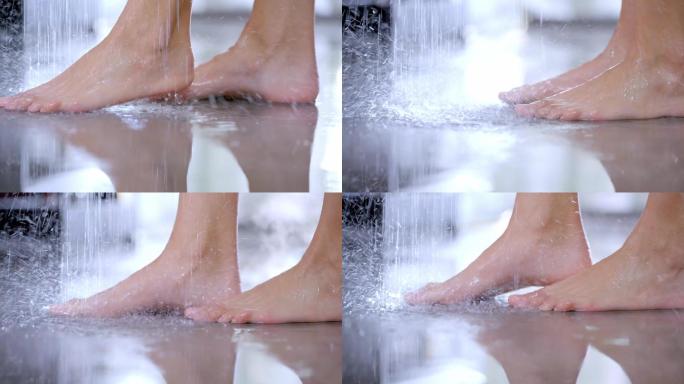 【原创】美女洗澡洗浴脚部脚踝