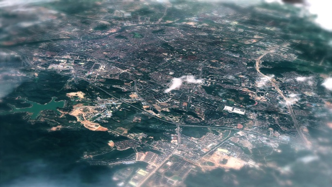 4K中山市主城区地图视频动画素材
