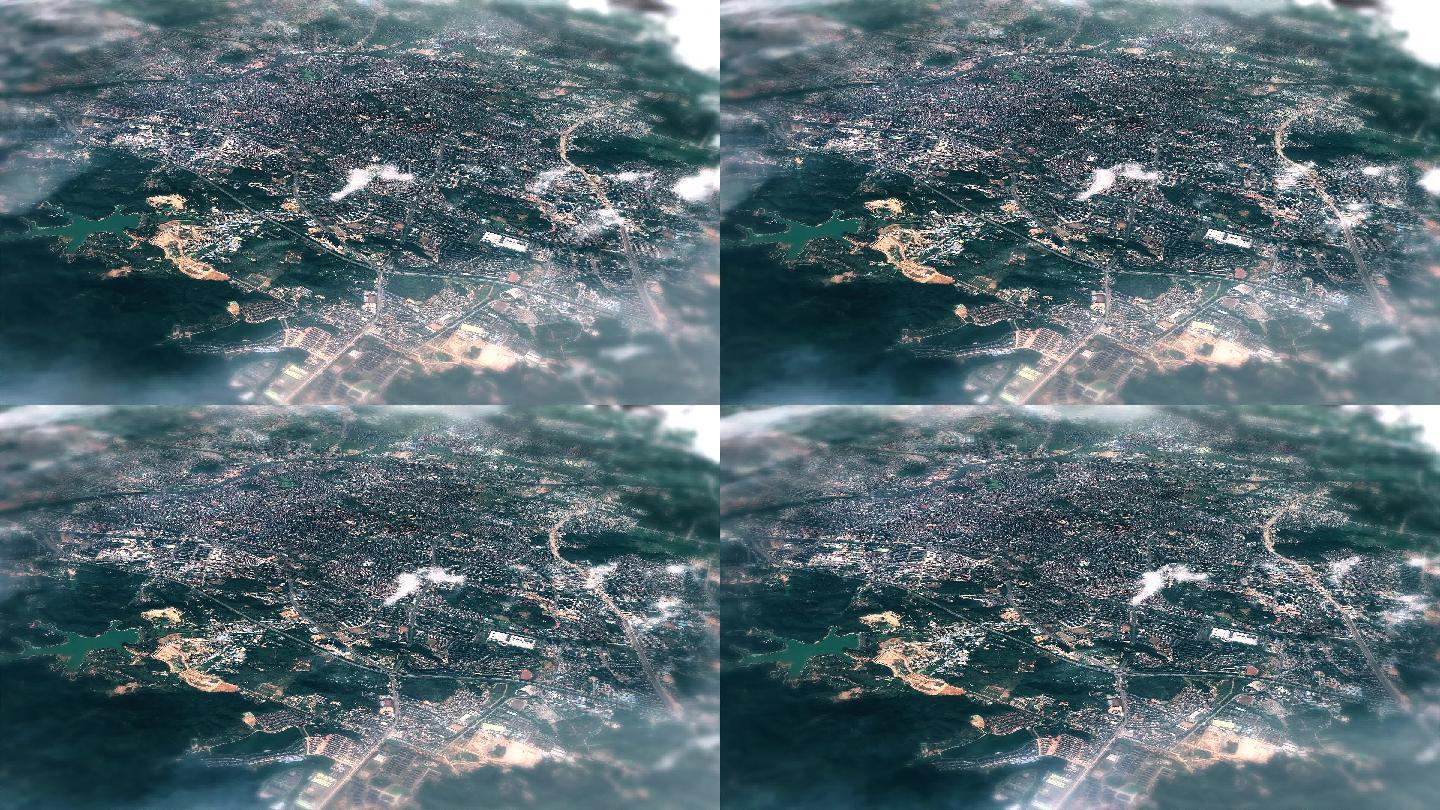 4K中山市主城区地图视频动画素材