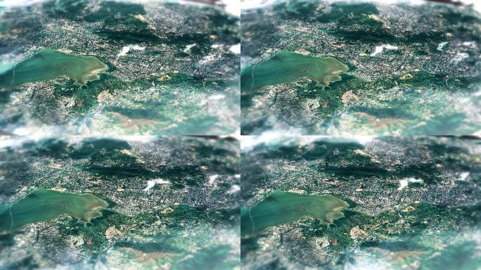 4K深圳市主城区地图视频动画素材