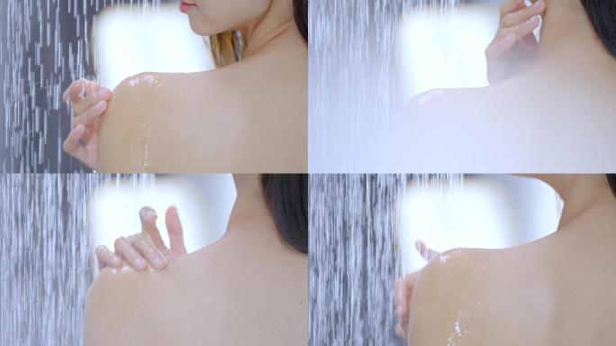 【原创】美女洗澡洗浴抚摸身体