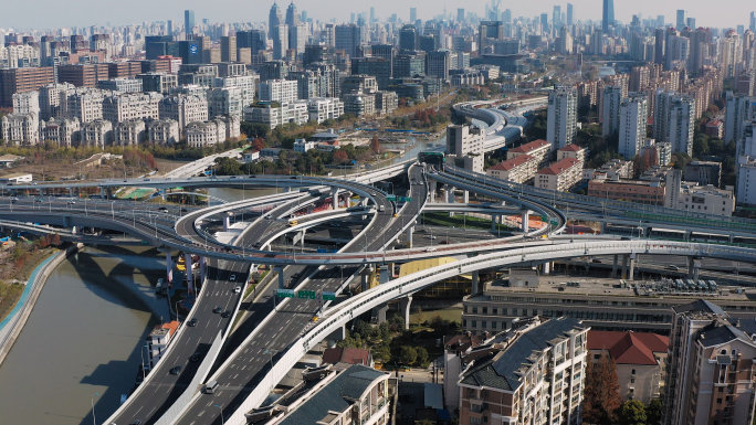 上海中环立交桥北横通道长宁普陀闵行区