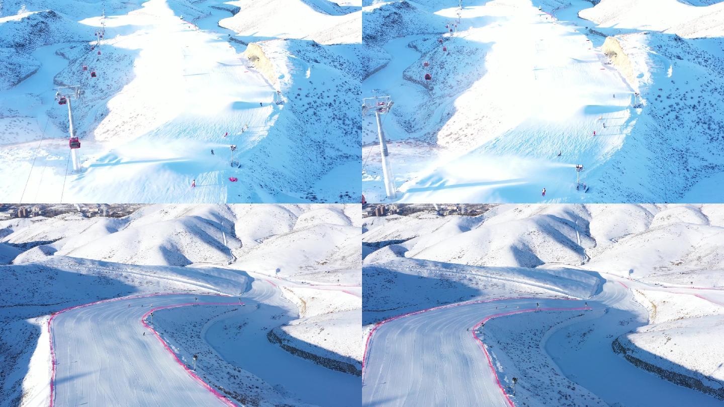 新疆滑雪航拍