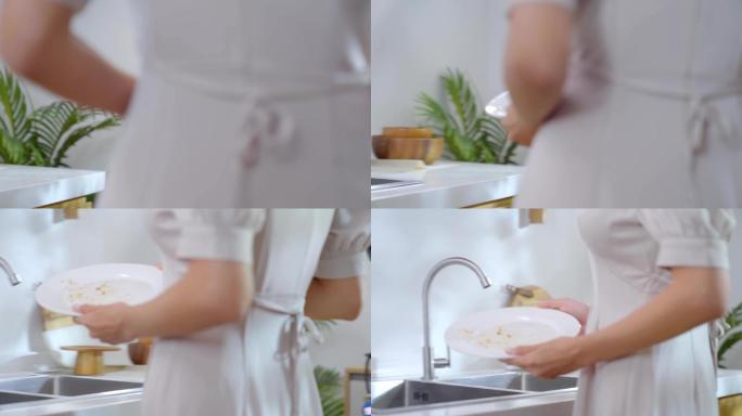 【原创】白色碗碟洗手台