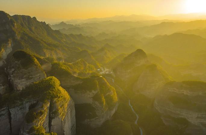 桂林资源丹霞地貌风景风光航拍延时大气风景